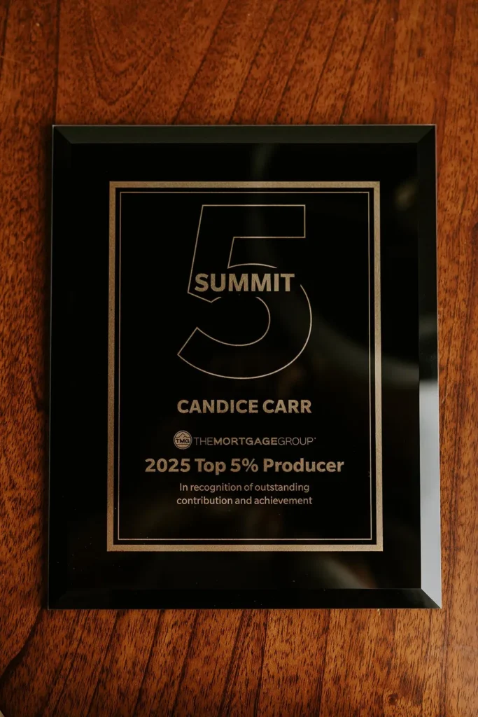 Summit 5 award plaque for top 5% Mortgage Broker 2025